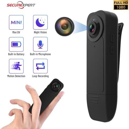 HD 1080P Min Camera Video Recorder with Night Vision Motion Detection Small Security Camera for Home Outside Camcorder