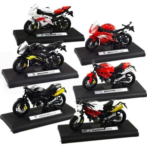 Alloy motorcycle Model 1:10 Diecast Metal Finger motorcycle Racing Toy Bend Road Simulation Collection Toys for children gift
