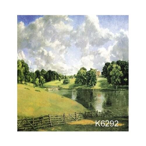 10x10ft Hand painted Muslin natural scenic photo backdrops backgroud,white cloud wedding photography,custom service K6292