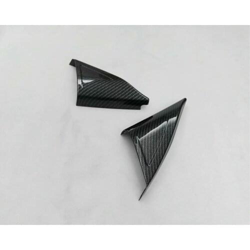 For Volkswagen VW Atlas Teramont 2017 2018 2019 Carbon Fiber ABS Front Door Interior Triangle Trim Window A Pillar Cover Sticker