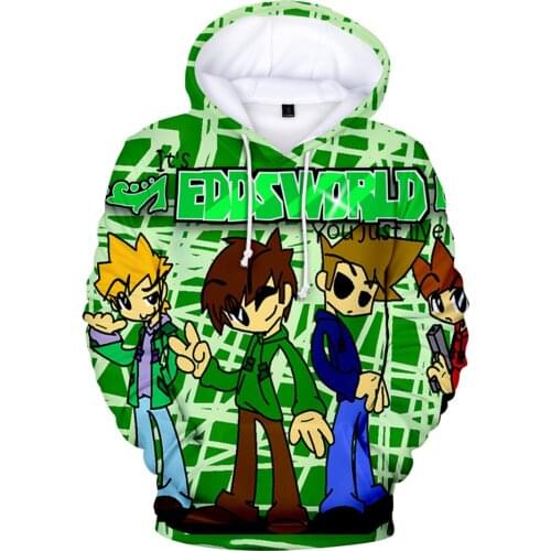 2021 new Eddsworld 3D Hoodies Loose Casual Sweatshirt Boys/girls Harajuku Slim Fashion Comfatable Pullover Hooded Clothes