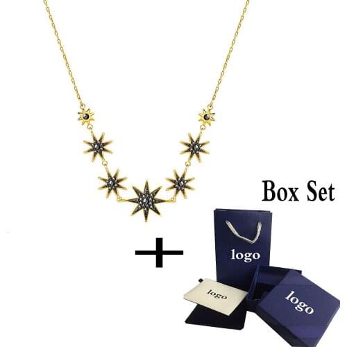 Original 2019 New Female Necklace Shiny Star Pattern Womens Exquisite Jewelry Choker Gothic Vintage Christmas Gift