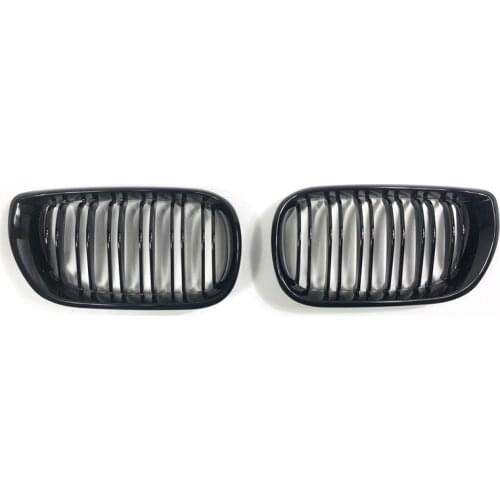 Car Front Kidney Grill Grille Twin Bar For BMW 3 Series E46 2002-2004 1 Pair