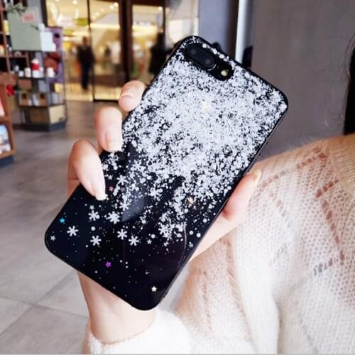 Anti-knock Dirt-resistant Snowflakes Mobile Phone Case For iPhone 6 7 8 Plus for iPhone X XS XR XS Max Protective Soft Back Case