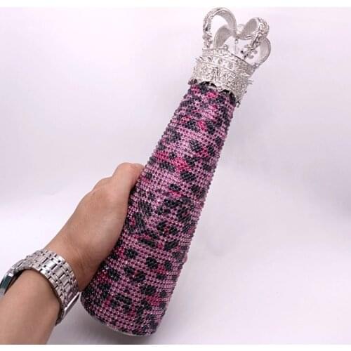 Pink Women Crown Vacuum Cup Water Cup Diamond Cup Large Capacity Stainless Steel Vacuum Cup color changing cups thermos mug