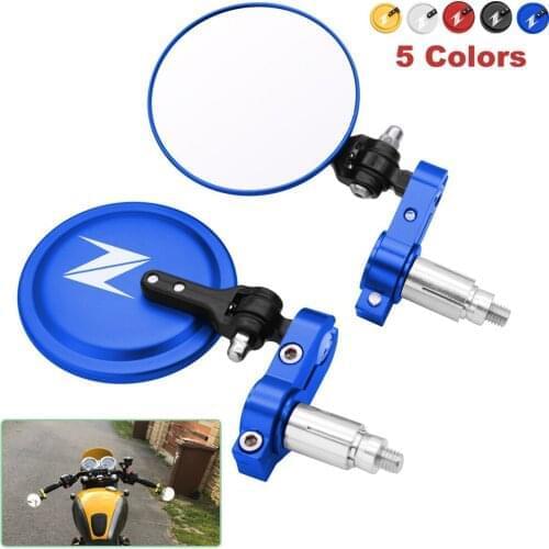 With Logo Z Newest Motorcycle Rearview Handlebar Wide-angle Convex Mirror Cycling Rear View 360 Rotate Adjustable High Quality