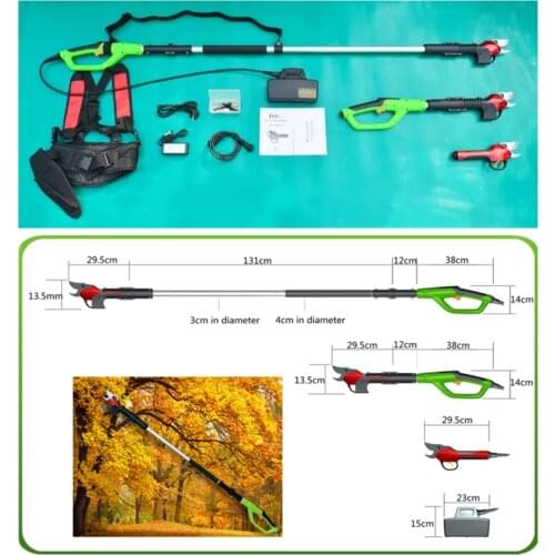 Long arm pruner, electric secateurs, tree scissors, high tree pruner telescopic tree, pole pruner long reach brach pruner