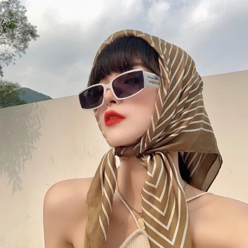 Silk Scarfs for Women Lightweight Polyester Square Satin Head Scarf Medium Square Satin Head Scarf for Women 27.5 × 27.5 inches