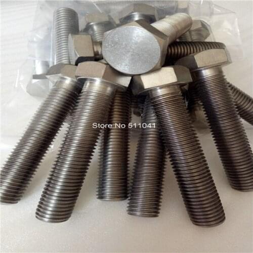 Titanium hexagon bolts M24 ,GRADE 2 TITANIUM HEX HEAD CAP SCREW,FULL THREAD,100 PCS WHOLESALE,free shipping