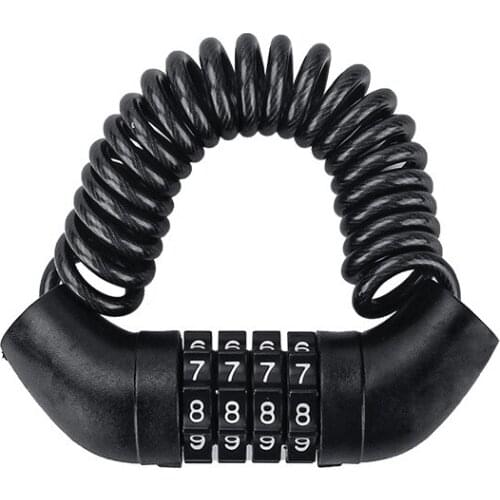 Four password wire rope electric bike motorcycle helmet lock password lock gym travel mountain bike lock