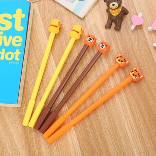 1PCS Duckling Gel Pen 0.5MM Cute Pens Novelty Stationery Kawaii Pen Student Cartoon Cute Signature Pens Kawaii School Supplies