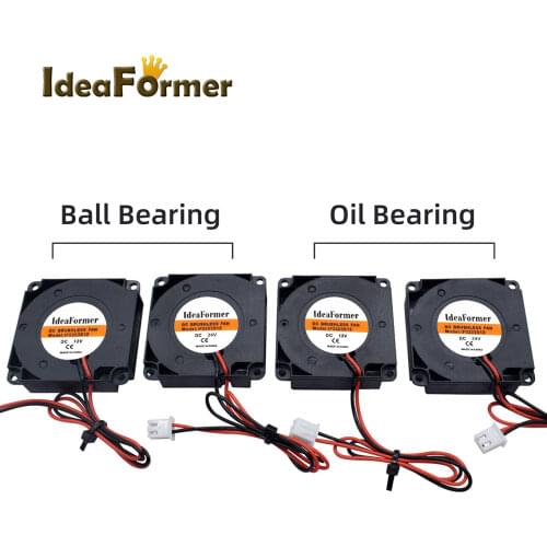 1pc Ball Bearing or Oil bearing 4010 40mm x 10mm DC 12V/24V 3D Printer Turbo Blower Fan with wind direction bracket Radiator