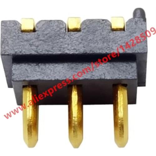 10pcs Mini 3-pin Battery Holder Adaptor 2.0mm Pitch High Temperature Resistance Gold Plating Male Plug Laptop Battery Connector