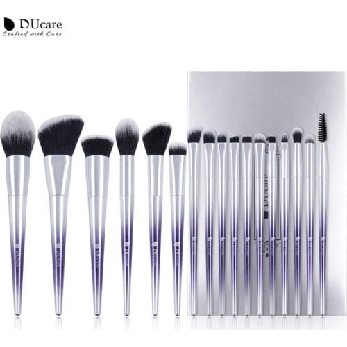 DUcare 17pcs Makeup Brushes Set High Quality Powder Foundation Eyeshadow Brush Cosmetic Tools Natural Hair brochas maquillaje