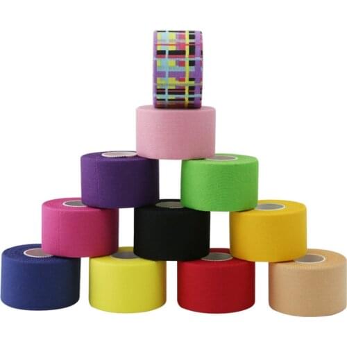 3.8cm*9.1m Colorful Cotton Sports Tape Fitness Kinesiology Water Resistant Adhesive Knee Joints Protector Band
