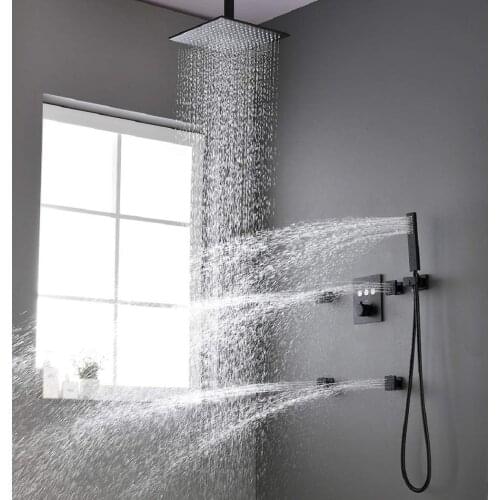 3-Way Thermostatic Pressure Balanced Brass Shower Valve Water Diverter Allows Flexible Choice for Bathroom Shower Faucet