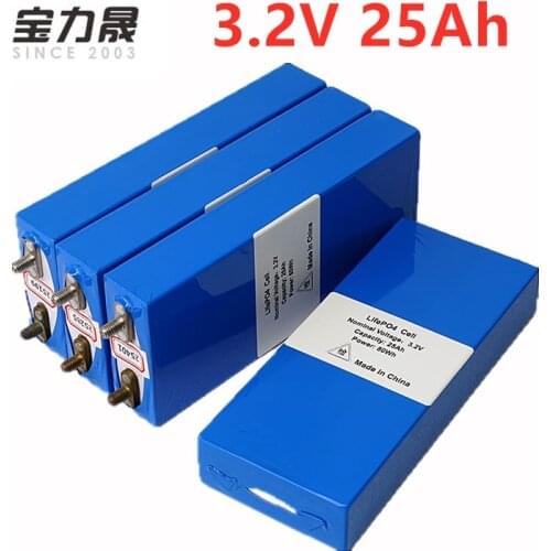 4PCS 3.2v 26ah LiFePo4 battery rechargeable li polymer cell for 12V25AH battery pack e-bike 3C 75a convertor HID solar light