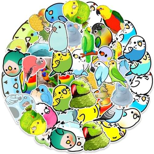 50PCS Cute Animal Bird Stickers Laptop Fridge Guitar Bike Luggage Skateboard Phone Bottle Graffiti Sticker Decal Kid Gift