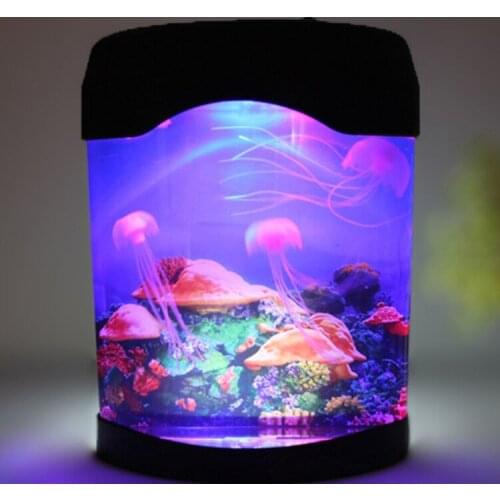 Jellyfish Tank Marine World Swimming Mood Light LED Colorful Aquarium Night Lights Childrens Lamp Decorative Lights