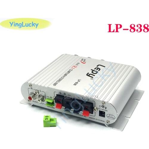 Arcade Game Lepy LP-838 2.1 3 channels mini stereo amplifiers for Coin operator game cabinet DVD MP3 MP4 player