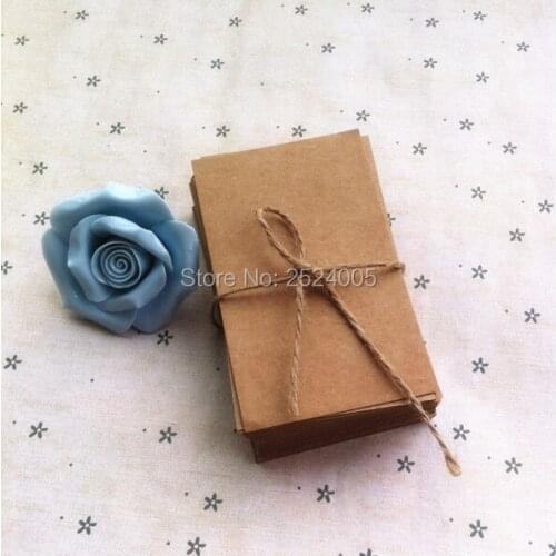 Free shipping kraft paper blank card/8.5x5.4cm round corner Blank word cards/DIY bookmarks/Host card/Message card