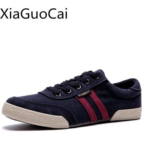 Brand Spring and Autumn Men Casual Shoes Retro Canvas Shoes Breathable Casual Shoes for Man Gingham Basic Lace-up Flats