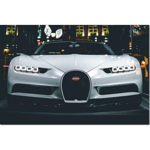 Bugatti Chiron Supercar Photo Canvas Wall Art Posters and Prints Modern Painting for Home Decor