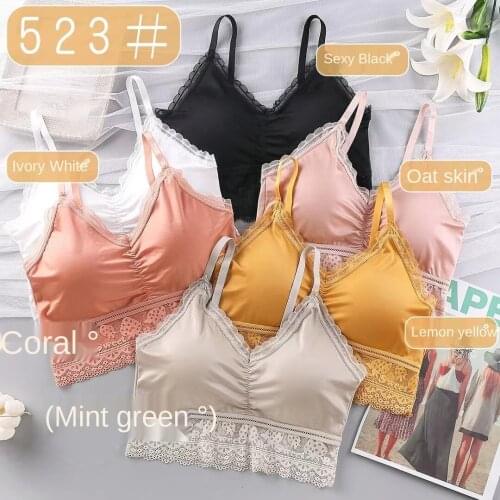 Womens Cotton Underwear Tube Tops Sexy Solid Color Top Fashion Push Up Comfort Bra Female Traceless Small Chest Sexy Lingerie