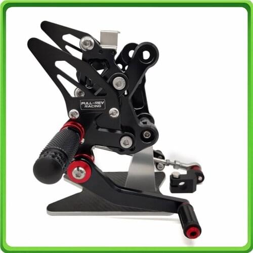 CNC Adjustable Rearsets rear set sets footrest foot rest pegs pedal for Kawasaki Ninja 400 / EX400 2018 2019 2020 Black