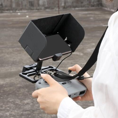 Remote Controller Mobile Phone Holder with Sun Hood Full Screen Smartphone Holder for DJI Mavic Air 2 Mavic Mini 2 Pro Spark