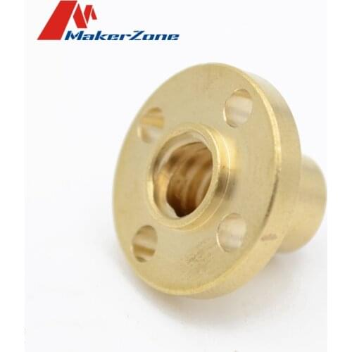 3D Printer Parts Brass Flange Nut For CNC 3D Printer Reprap T8 Lead Screw 8mm Lead 8mm Lead 4mm or 2mm