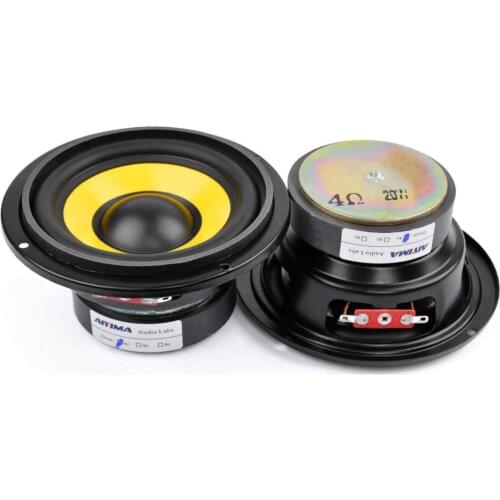 AIYIMA 2Pcs 4Inch Midrange Bass Speaker Driver 4 8 Ohm 20W Bass Loudspeaker Audio Woofer Speakers DIY Home Theater