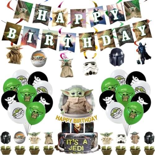 Disney Baby Yoda Birthday Party Theme Decoration Supplies Party Holiday Diy Decorations Ballon Kids Birthday Party Gifts