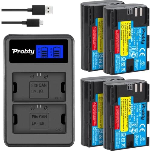 FOR canon 2650mAh LP-E6 LP E6 LPE6 Battery For Canon 5D Mark II III IV, 80D, 70D, 60D, 6D, EOS 5Ds, 5D2, 5D3, 5DSR, 5D4 camera