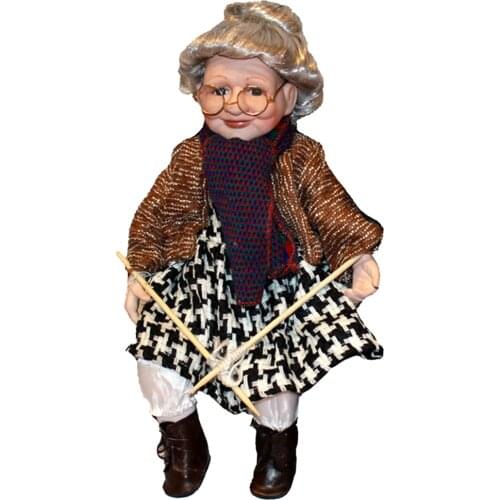 17.72inch Porcelain Doll Collectible Lovely Grandma Figures Collections