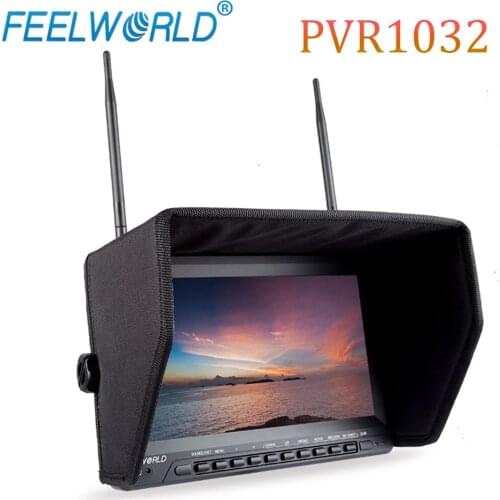 Feelworld PVR1032 10.1 Inch FPV IPS Panel HD Drone Monitor with Built-in Battery DVR Dual 5.8G 40CH Diversity Receiver