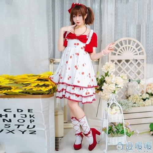 Game Miracle Nikki Nikki Cosplay costume Cherry Adolescence Lolita Dress Kawaii Summer Dress