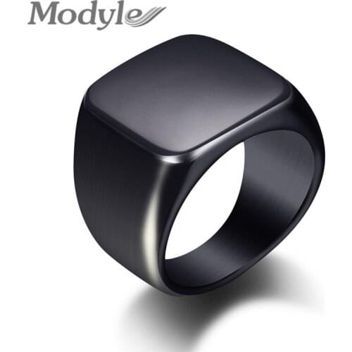 Modyle Personalized Stainless Steel Customized Rings Engraved Name Wedding Ring for Men Women Custom Jewelry Gifts