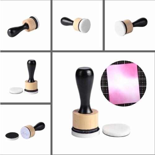 Mini Ink Blending Tools with Round Foams Sponge Round Seal Paint Tool Apply Inks Suitable for Painting and Brushing Diy Handmade