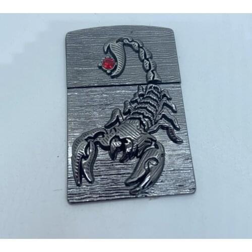 Creative Scorpion Carving Metal Badge DIY Lighter Accessories For ZP Zorro Kerosene Lighter To Decorate Smoking Gadgets Men Gift