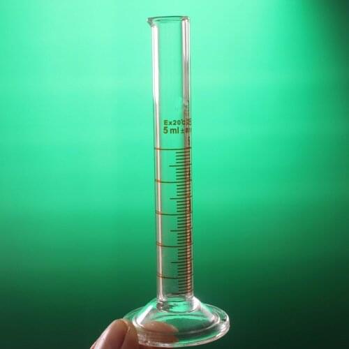 A Grade Laboratory 5ml Measuring cylinder with Scale High borosilicate 3.3 Glass Measuring Cup Lab Supplies