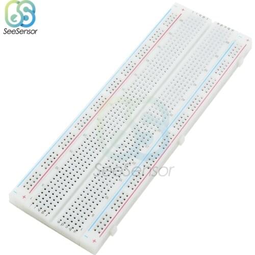 MB-102 MB102 Breadboard 830Point Solderless PCB Prototype Bread Board Power Module Test Develop DIY 65 Flexible Jumper Wires