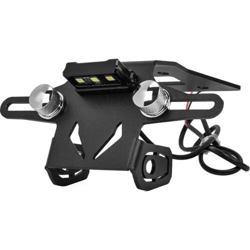 Motorcycle Aluminum License Plate Holder Bracket Fender Eliminator With LED Light For Kawasaki Ninja 400 2018 2019 2020