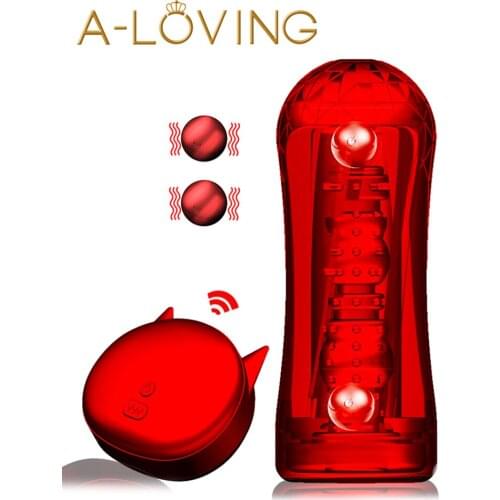 Male Double Vibrating Balls Glans Stimulator Penis Pump Vibrator for Men Wireless Remote Control Masturbator Cup Sex Toy for Man