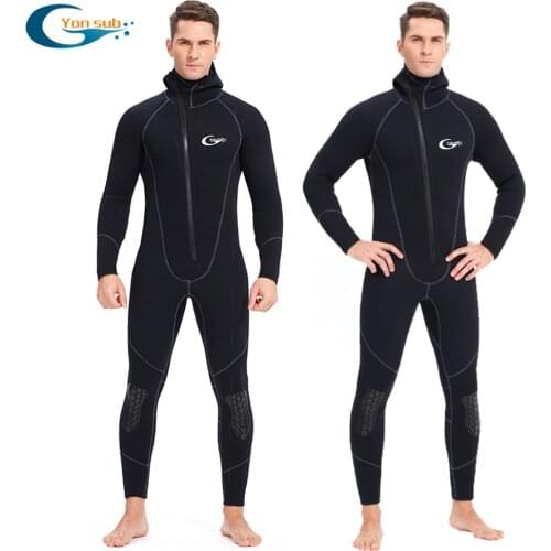 YONSUB Wetsuit 1.5MM Scuba Diving Suit Men Neoprene Underwater Hunting Surfing Front Zipper Spearfishing