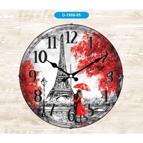 Galaxy D-1958-05 Camber Mica glass wall clock Eiffel Tower Gift,love,family,friendship,celebration,fun,Joke, Cute ,Ships from Tu