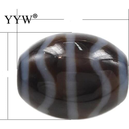 Natural Tibetan DIY Beads Oval water wave more sizes for choice two tone Hole:Approx 2mm Sold By PC