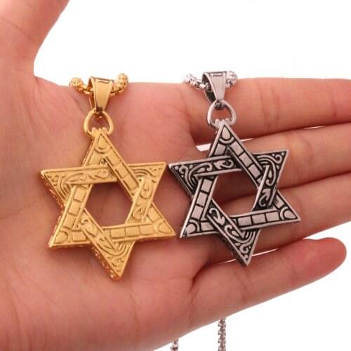 New Arrive Punk Gift Stainless Steel Silver Color/Gold Star Design Biker Jewelry Men Boy Pendant Necklace Free Box Chain 24"*3mm