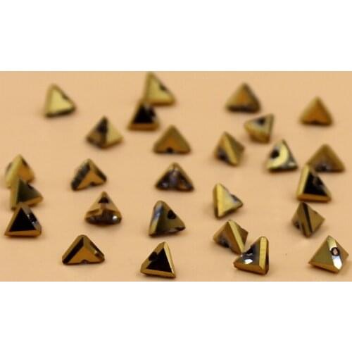 Wholesale 6mm 100pcs Triangle Austria Crystal Beads For Jewelry Making DIY Handmade Bracelet