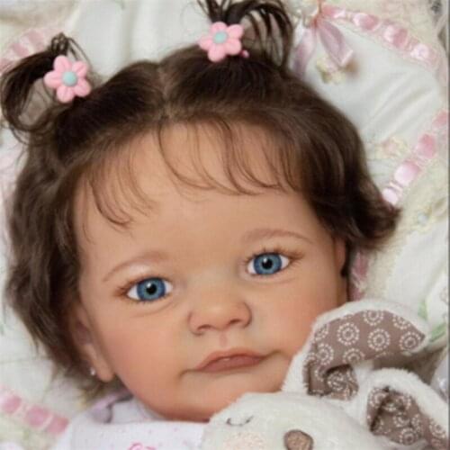 20Inches Bebe Reborn Kit Realistic Tobiah 51cm Truly Reborn Baby Doll Vinyl Unpainted Kit Doll Parts DIY Blank Doll Kit For Baby